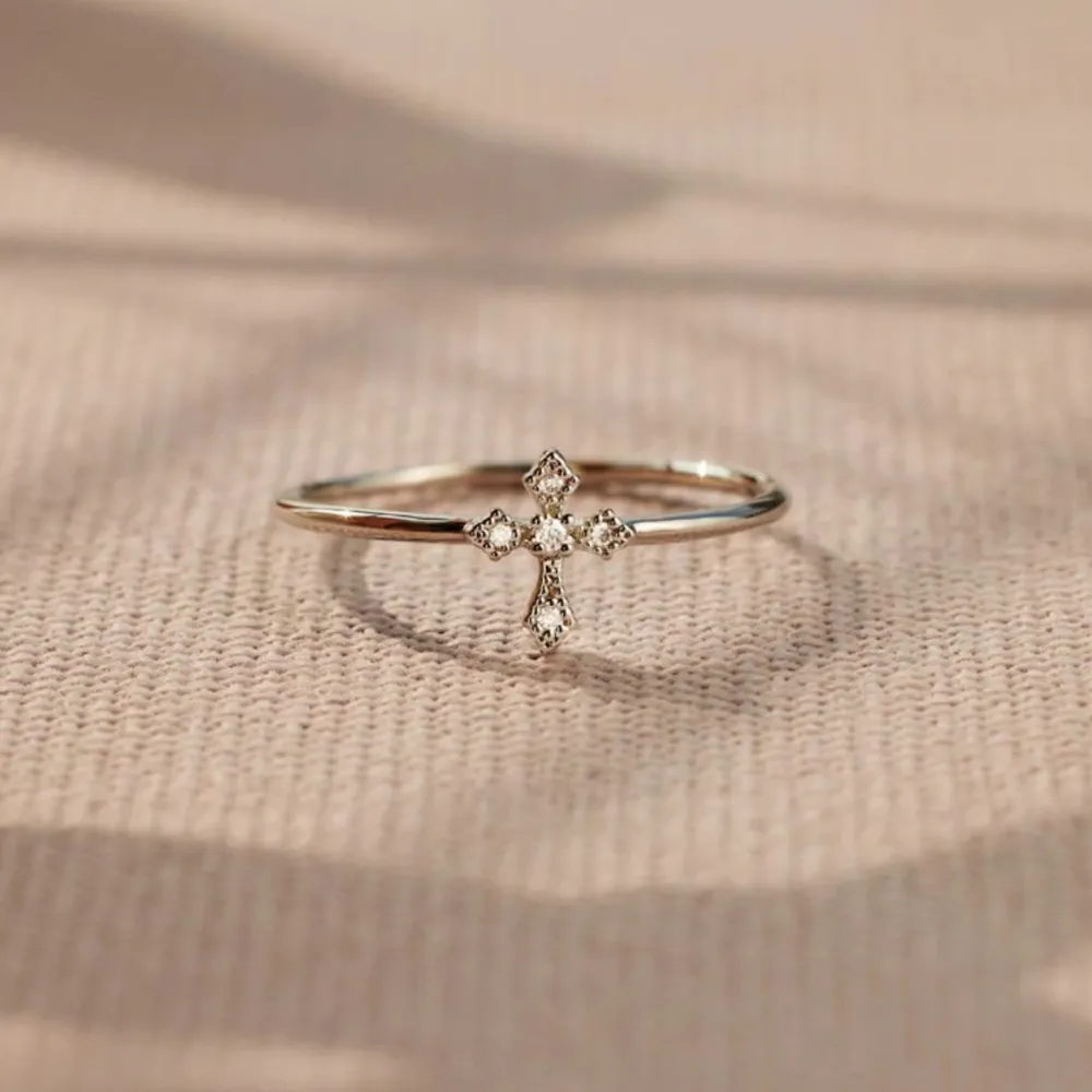 925 Sterling Silver Cross Ring, image 6