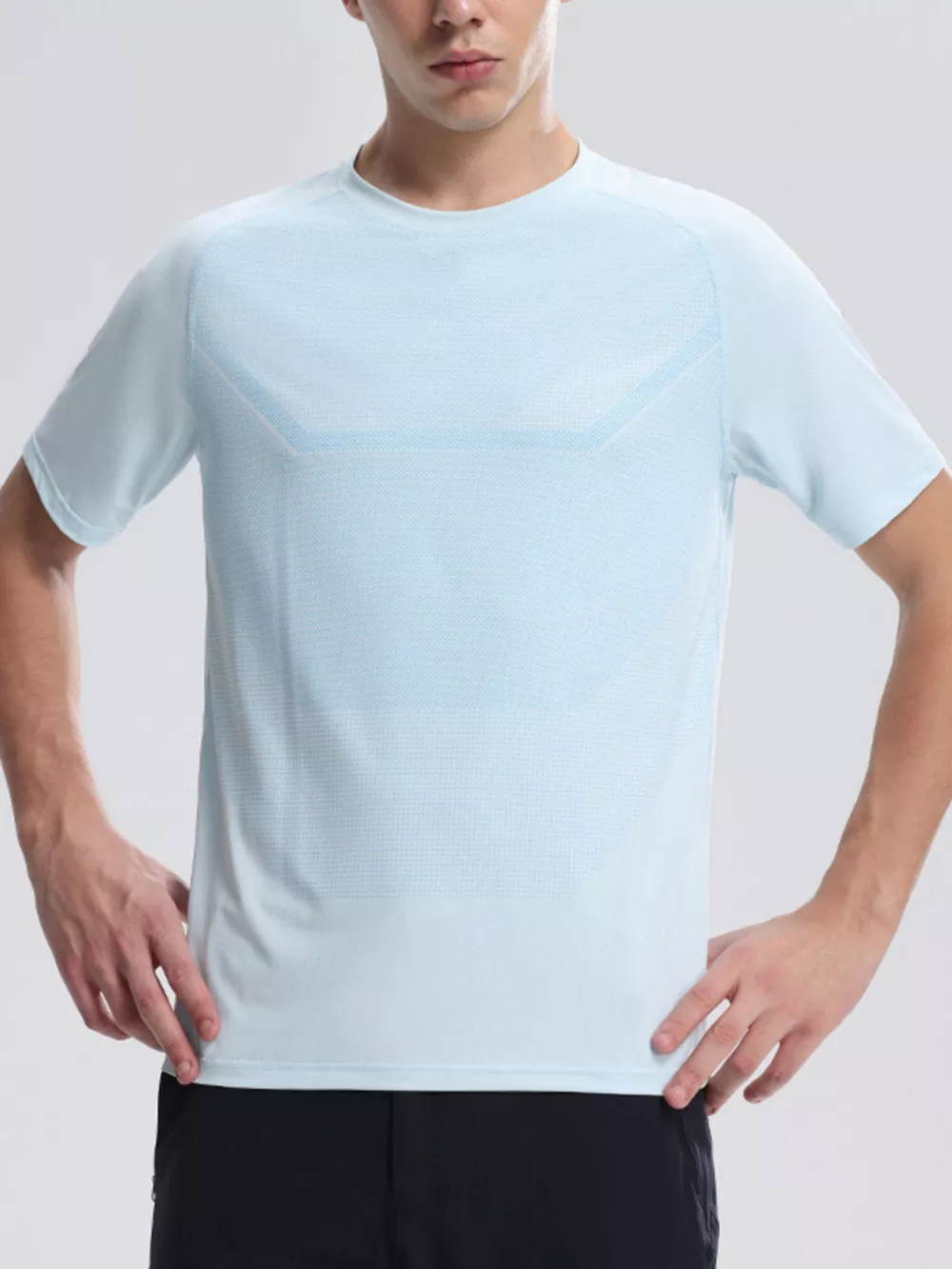 Men's Plus Size Round Neck Athletic T-Shirt, image 3