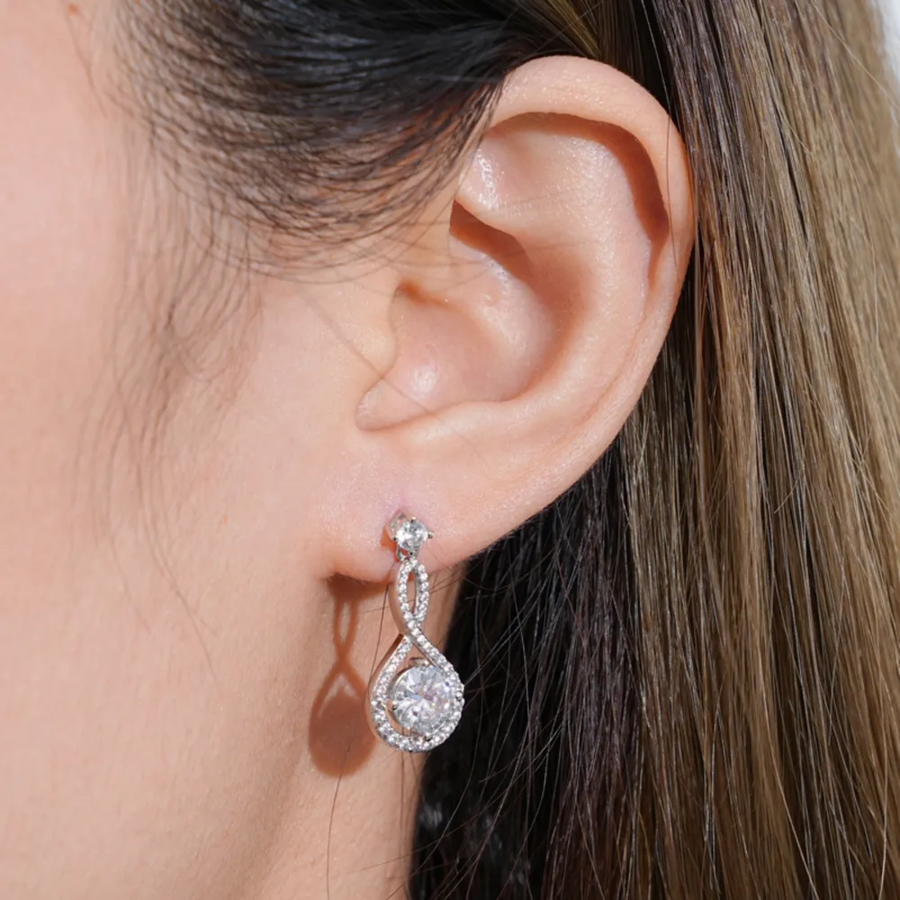 1 Carat Moissanite 925 Sterling Silver Earrings, image 14