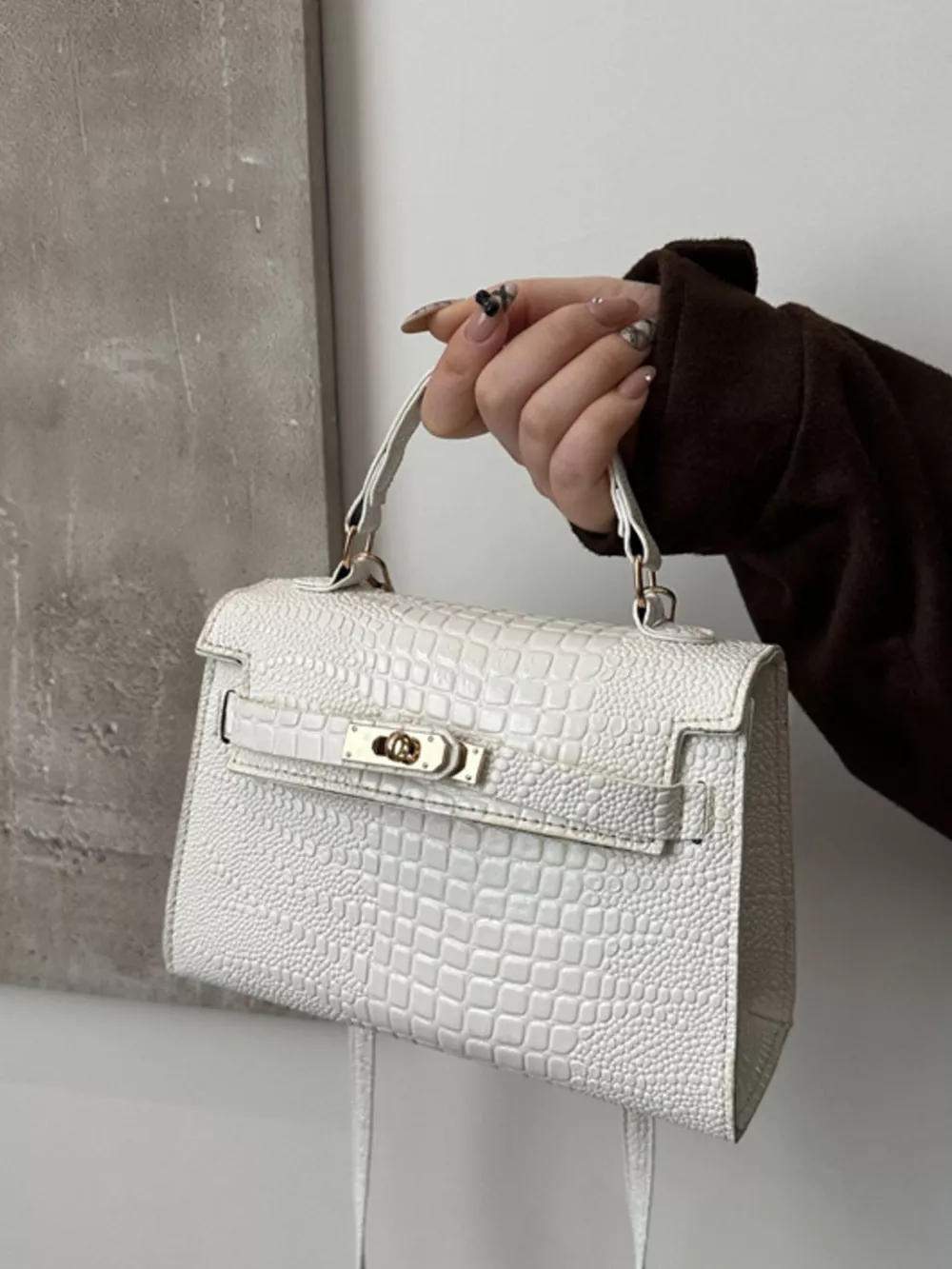 Embossed Flap Crossbody Bag, image 10