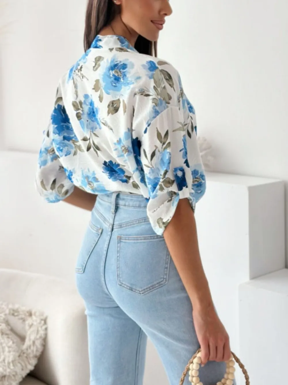 Printed Button Up Half Sleeve Shirt, image 8