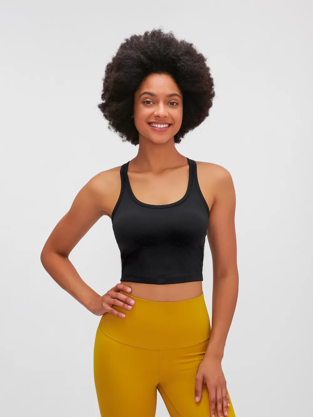 Scoop Neck Active Tank with Detachable Chest Pads, image 30