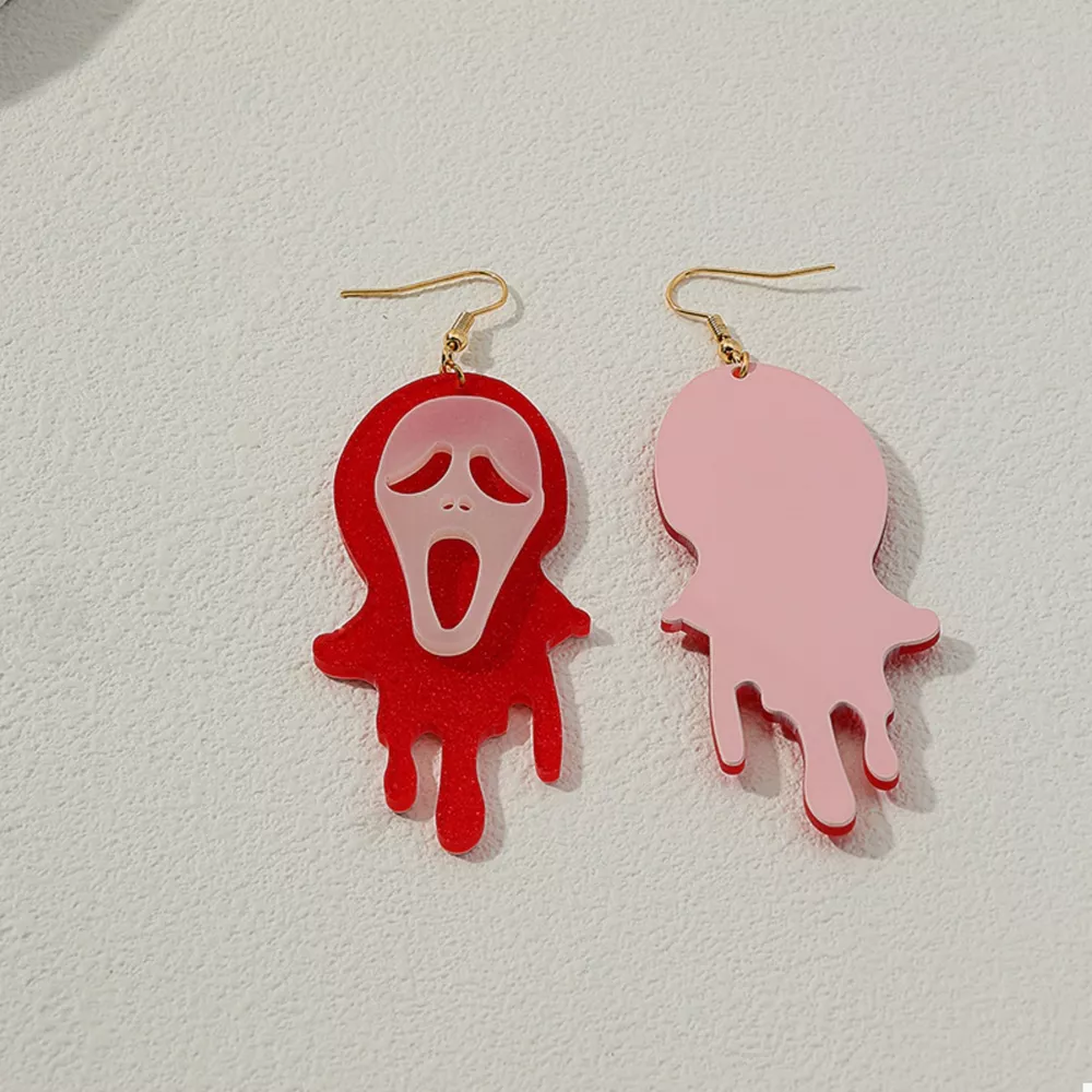 Halloween Ghost Scream Dangle Earrings, image 4