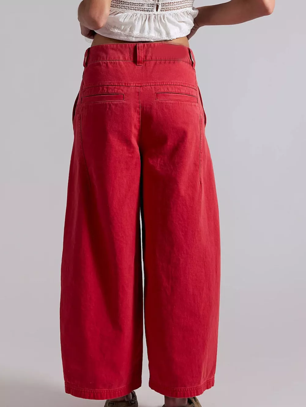 Christmas Outfit Wide-Leg Cropped Jeans, image 4