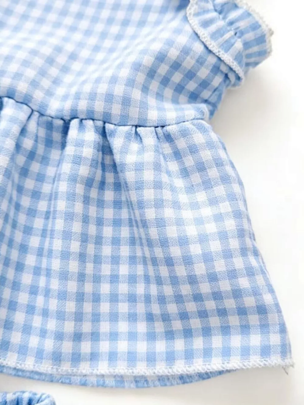 Children's Gingham Ruffle Trim Tank Top & Shorts Set, image 14