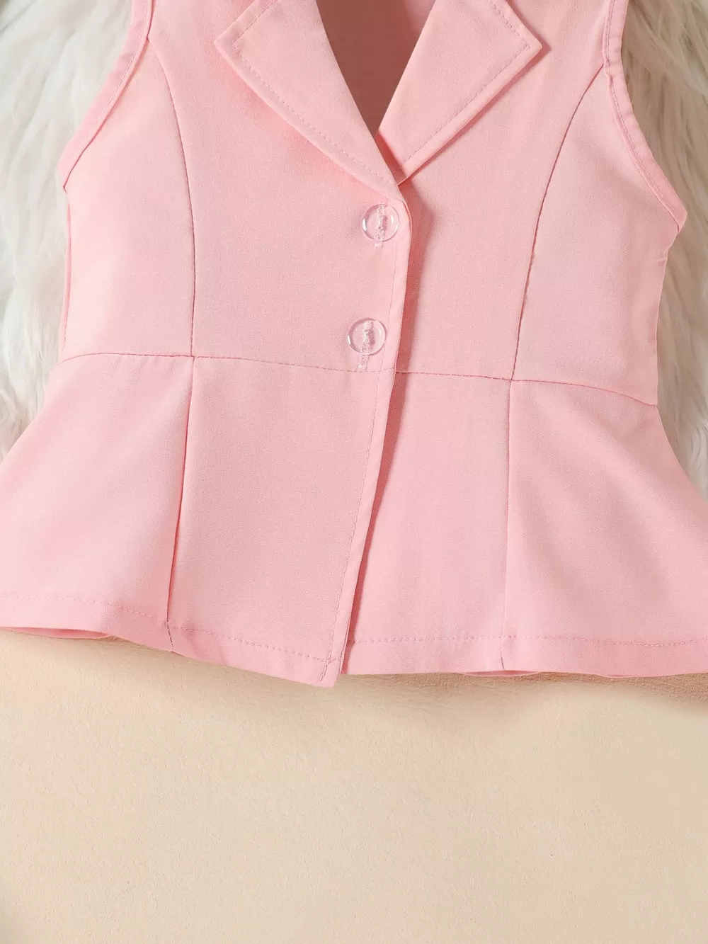 Sleeveless Blazer & Flare Pants Set, image 4