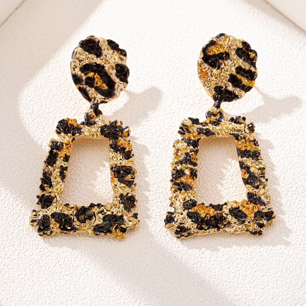 18K Gold-Plated Leopard Dangle Earrings, image 7