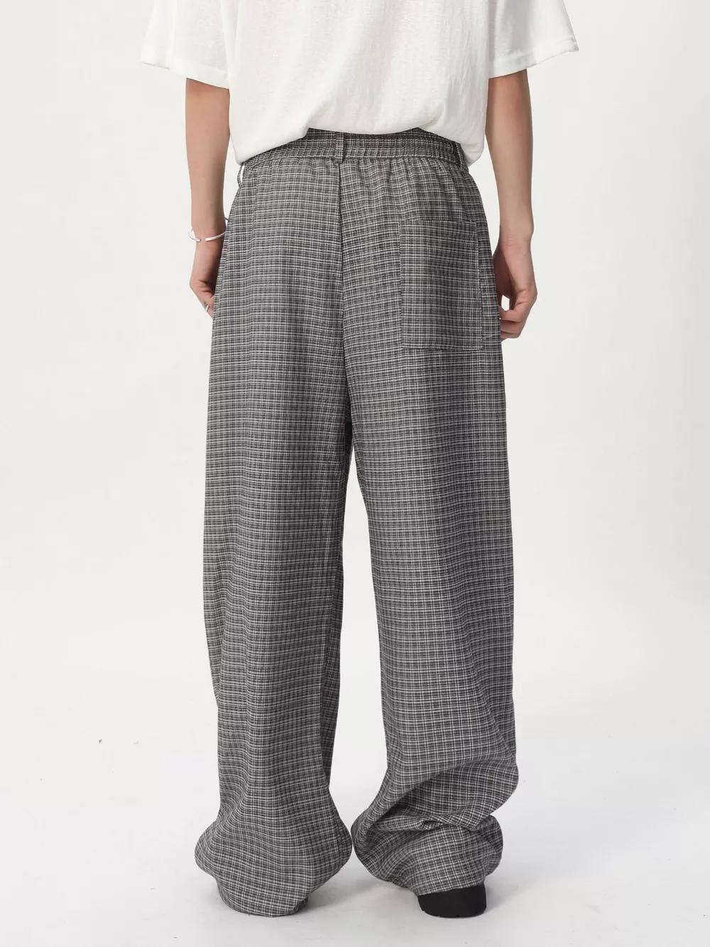 Men's Plaid Wide-Leg Pants, image 11