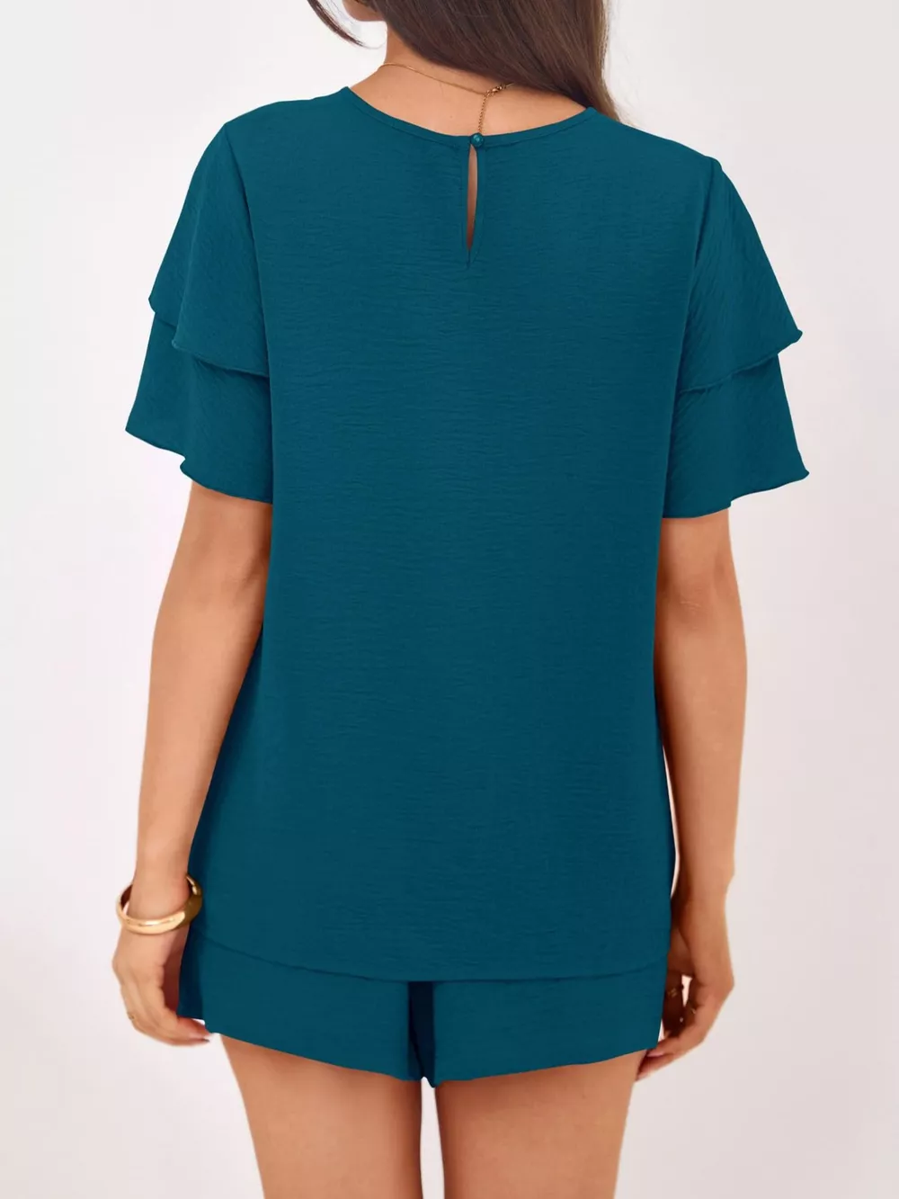 Ruffle Sleeve Top and Shorts Two-Piece Set, image 16