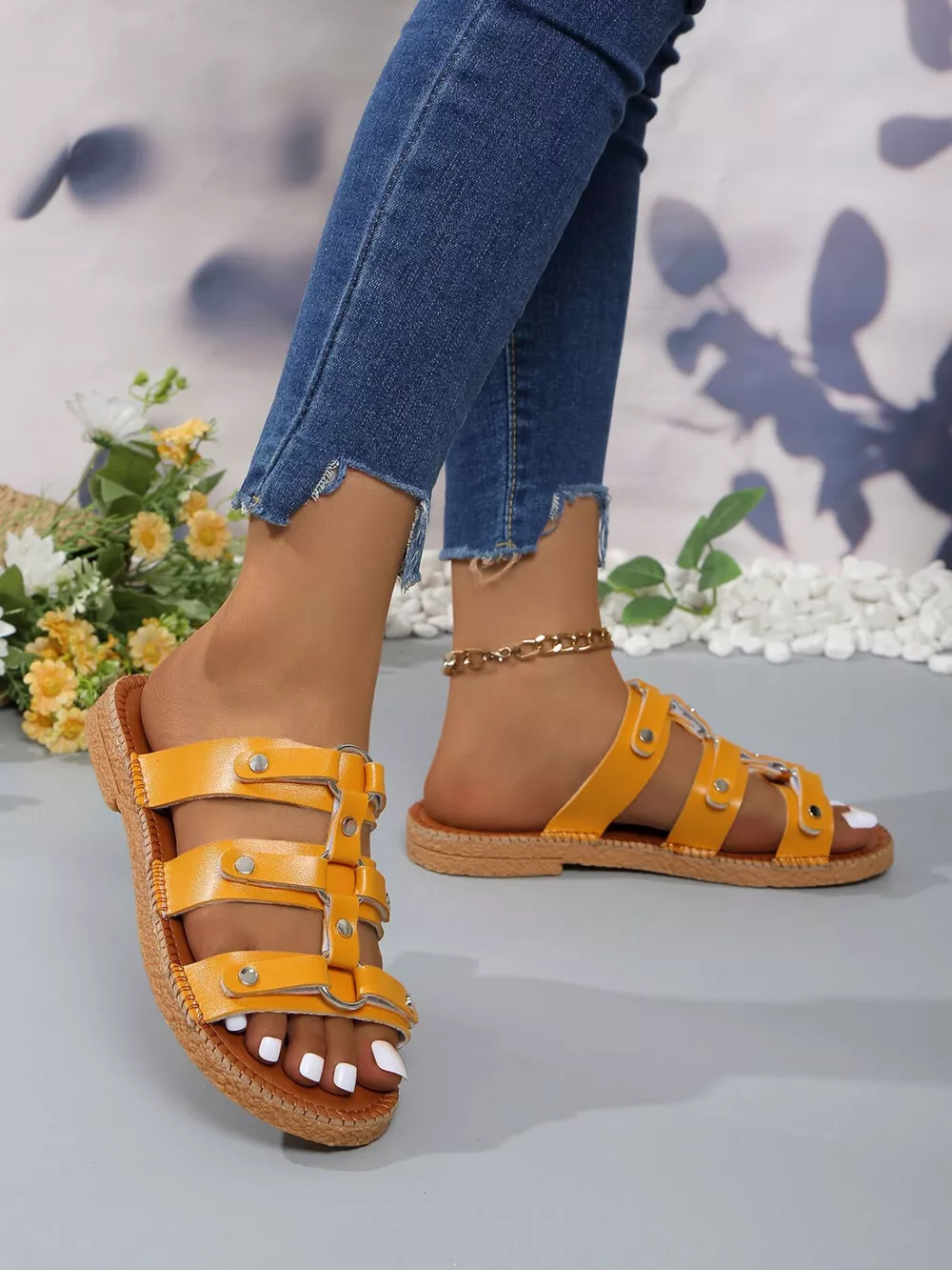 Studded Open Toe Sandals, image 7