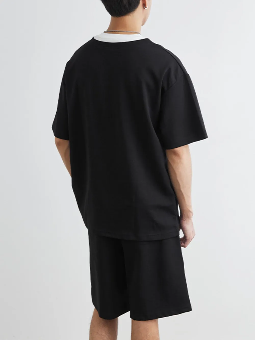 Men's Plus Size Half Sleeve Top and Shorts Set, image 4