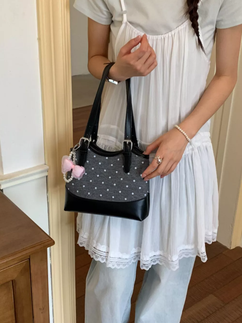 Polka Dot Shoulder Bag, image 3