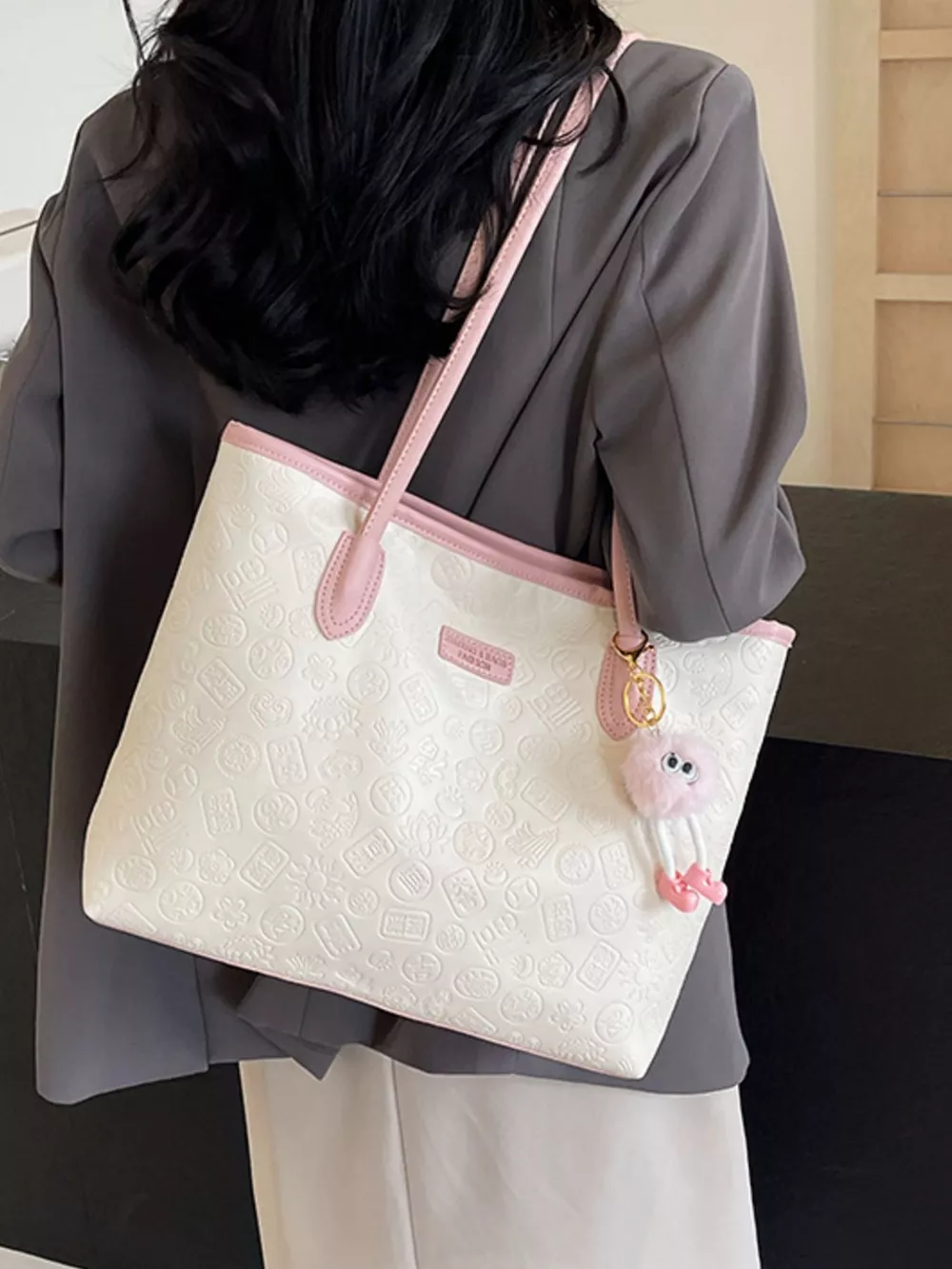 Embossed Pattern Shoulder Bag, image 5