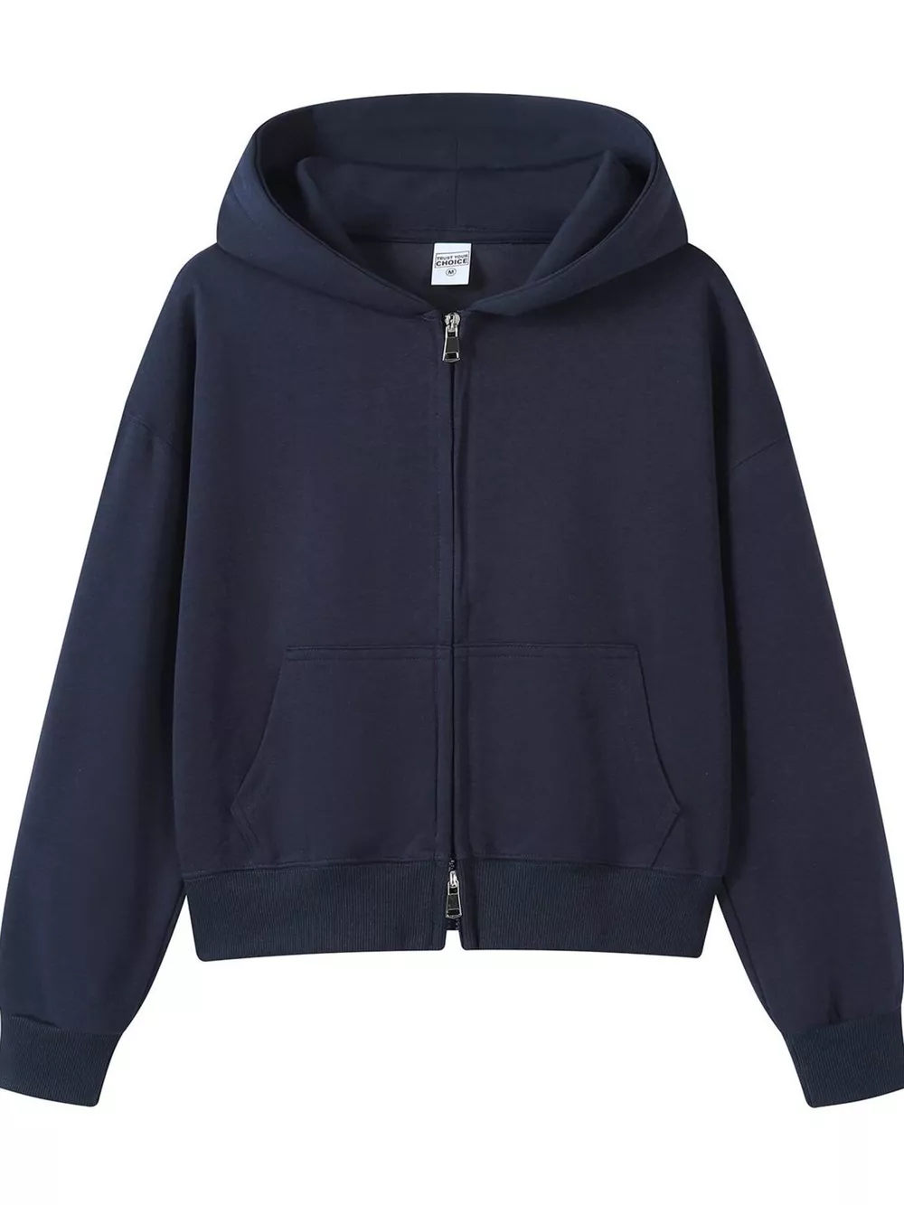 Full Size Casual Zip-Up Long Sleeve Hoodie Plus Size, image 24