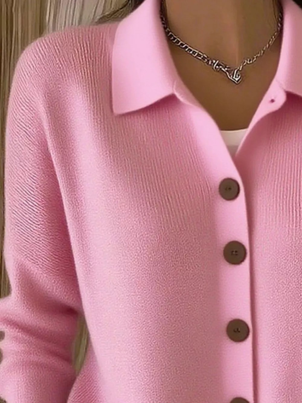 Full Size Button-Down Knit Cardigan Plus Size, image 12
