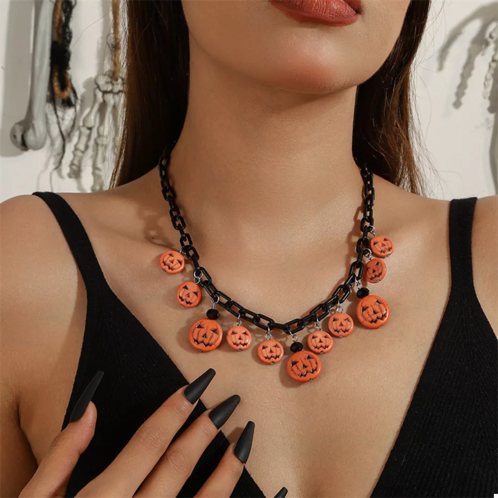 Halloween Skull Ghost Charm Necklace, image 5