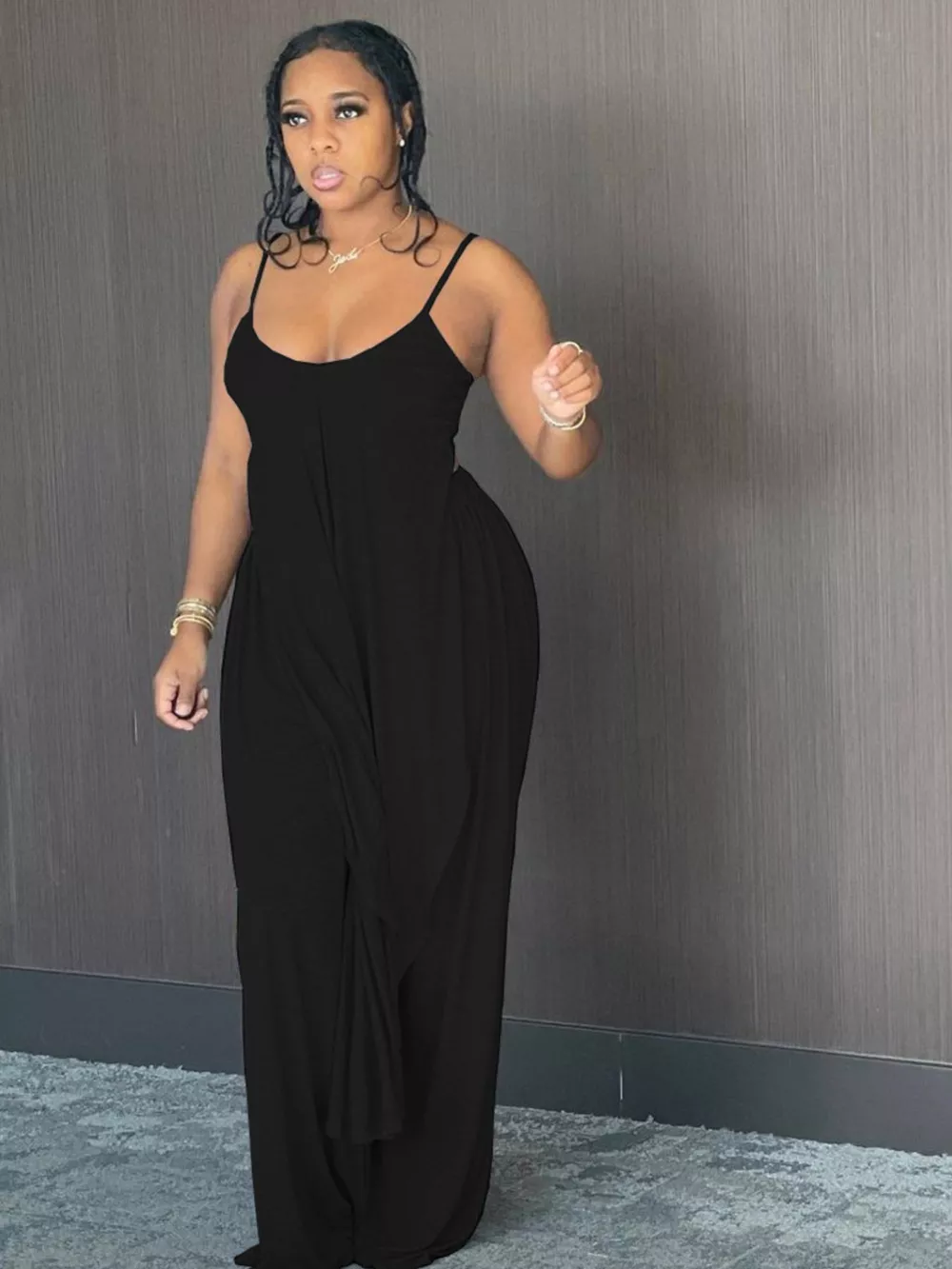 Full Size Asymmetrical Hem Cami and Pants Set Plus Size