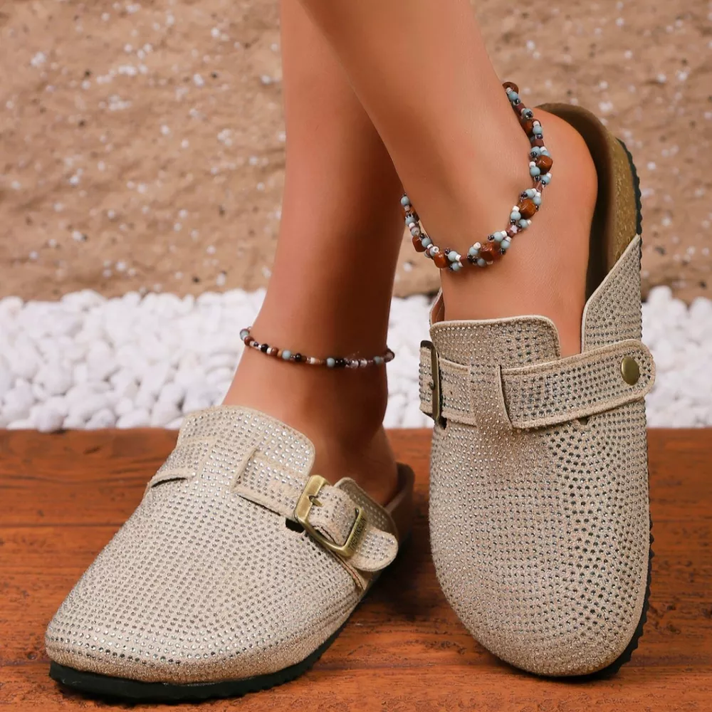 Rhinestone Buckle Accent Slip-Ons, image 6