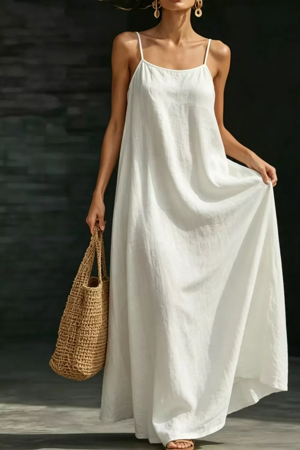 Sleeveless Loose Fit Maxi Dress, image 4