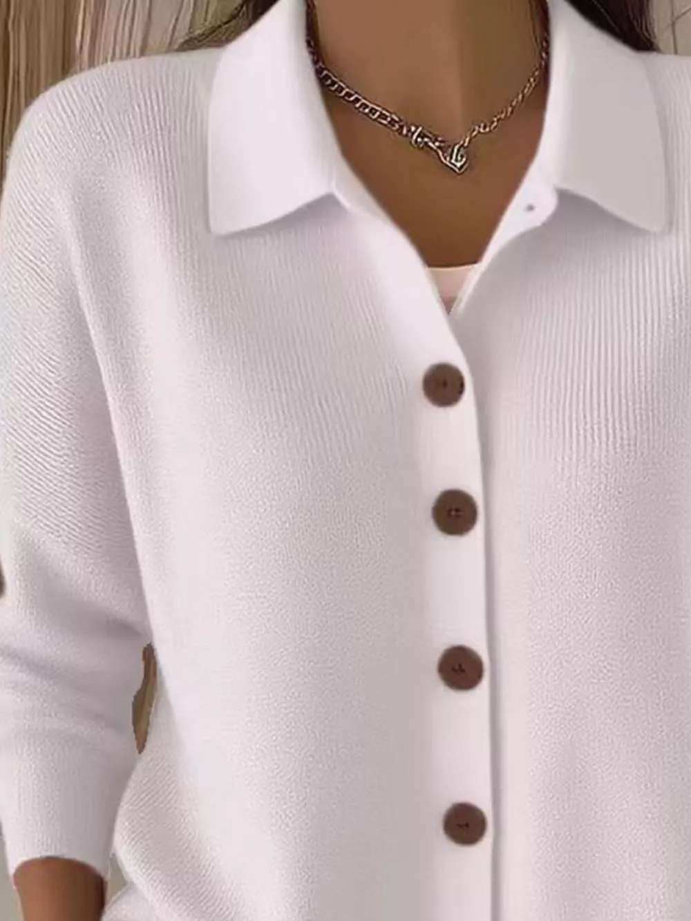 Full Size Button-Down Knit Cardigan Plus Size, image 14