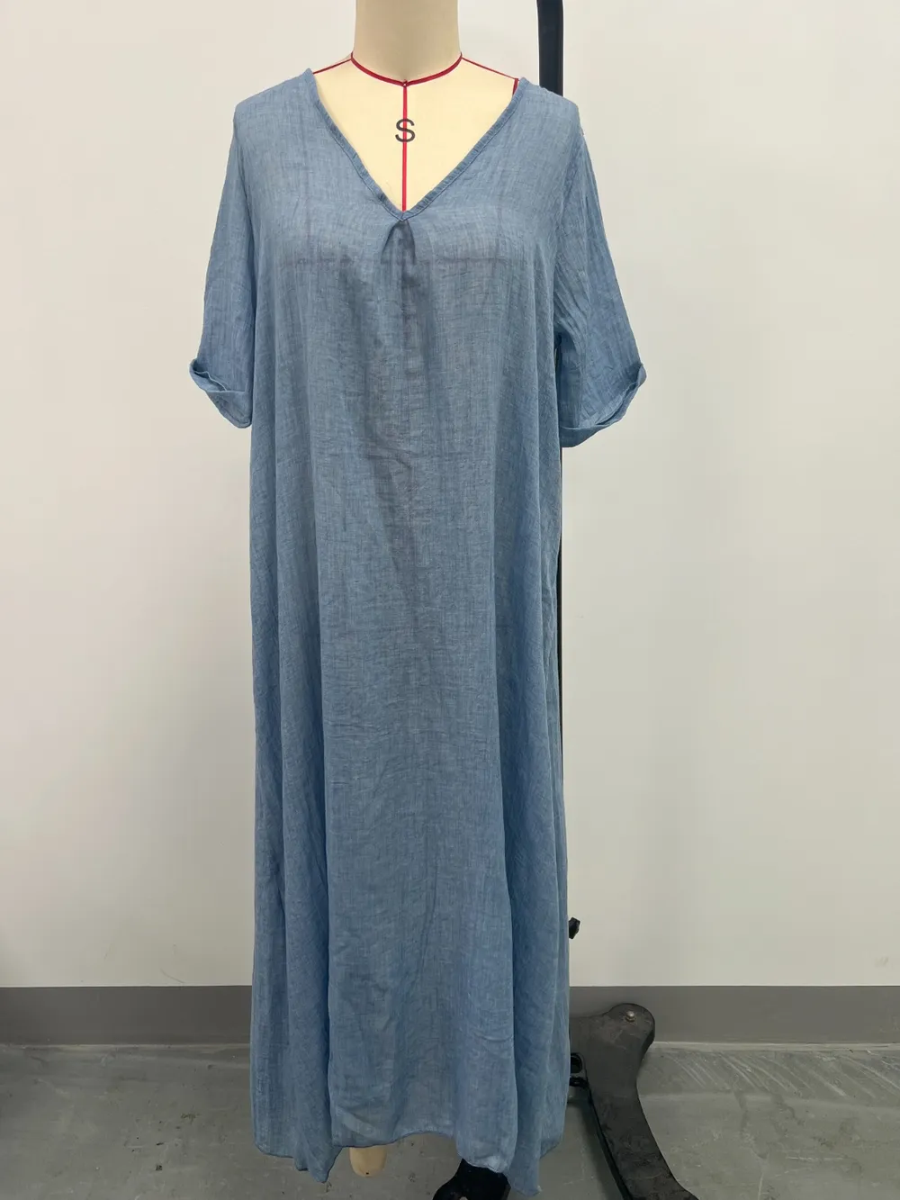 Full Size V-Neck Short Sleeve Midi Dress Plus Size, image 29