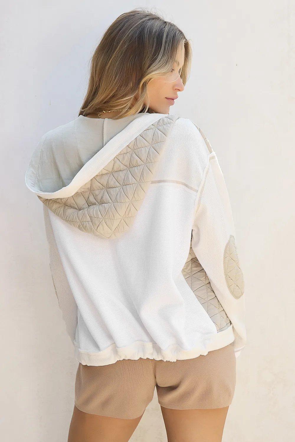 Drawstring Color Block Long Sleeve Jacket, image 13