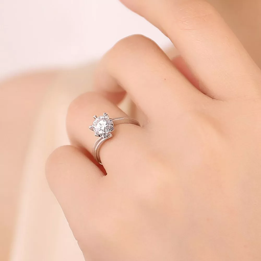 3 Carat Moissanite 925 Sterling Silver Ring, image 3