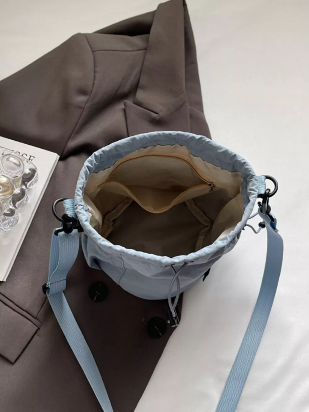 Drawstring Bucket Crossbody Bag, image 8