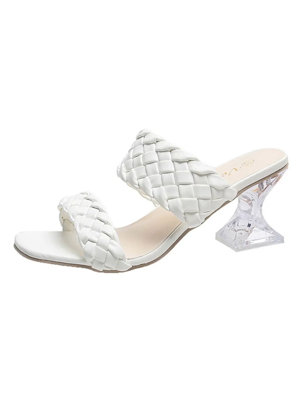 Woven Pattern Double Strap Sandals, image 4