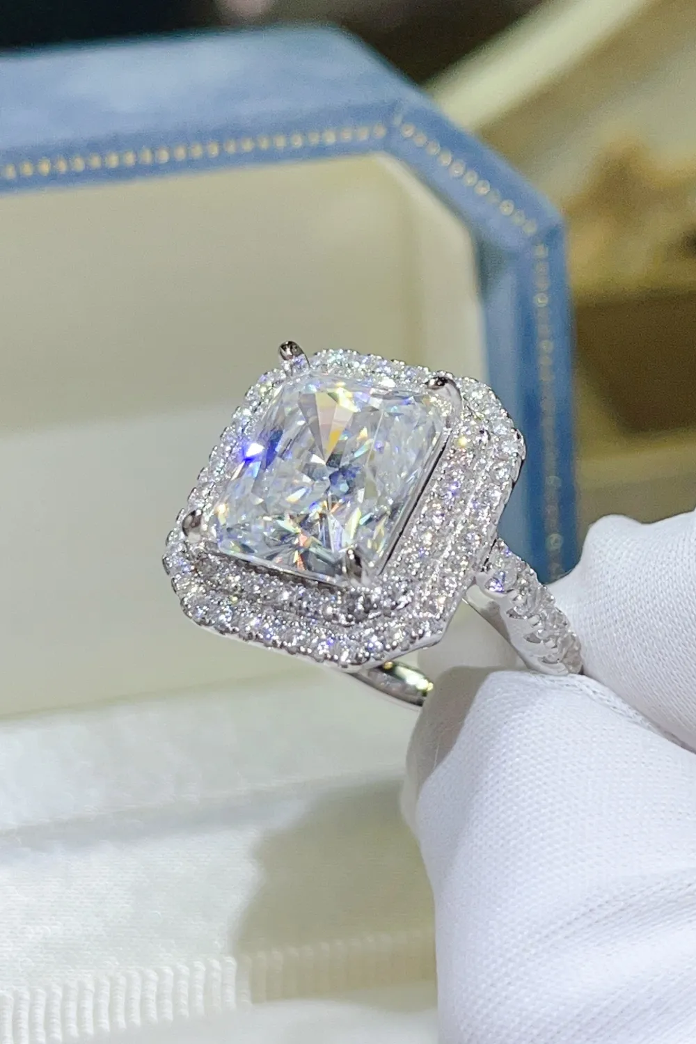 2 Carat Moissanite 925 Sterling Silver Ring, image 5