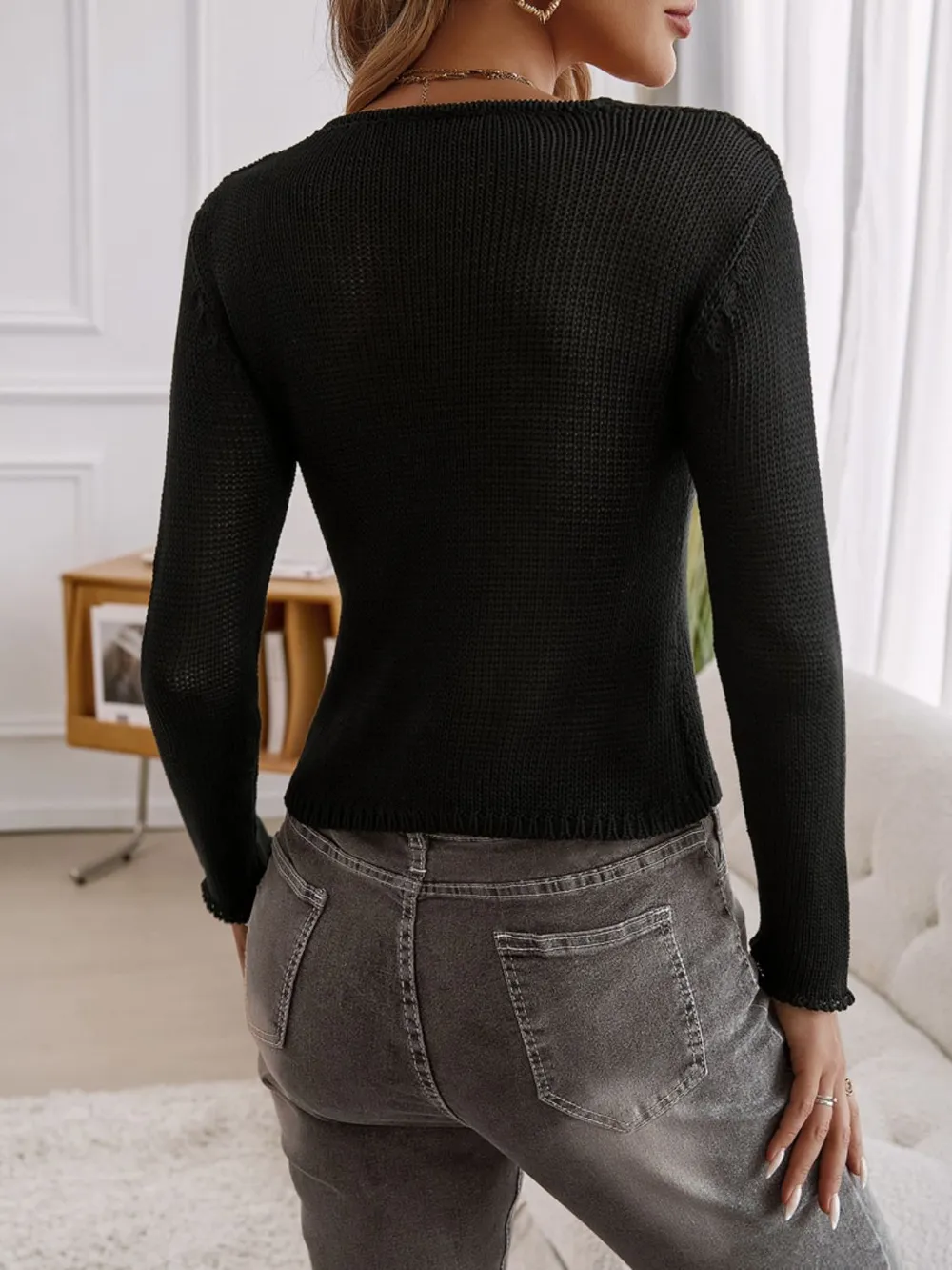 Long Sleeve Cropped Cardigan, image 8