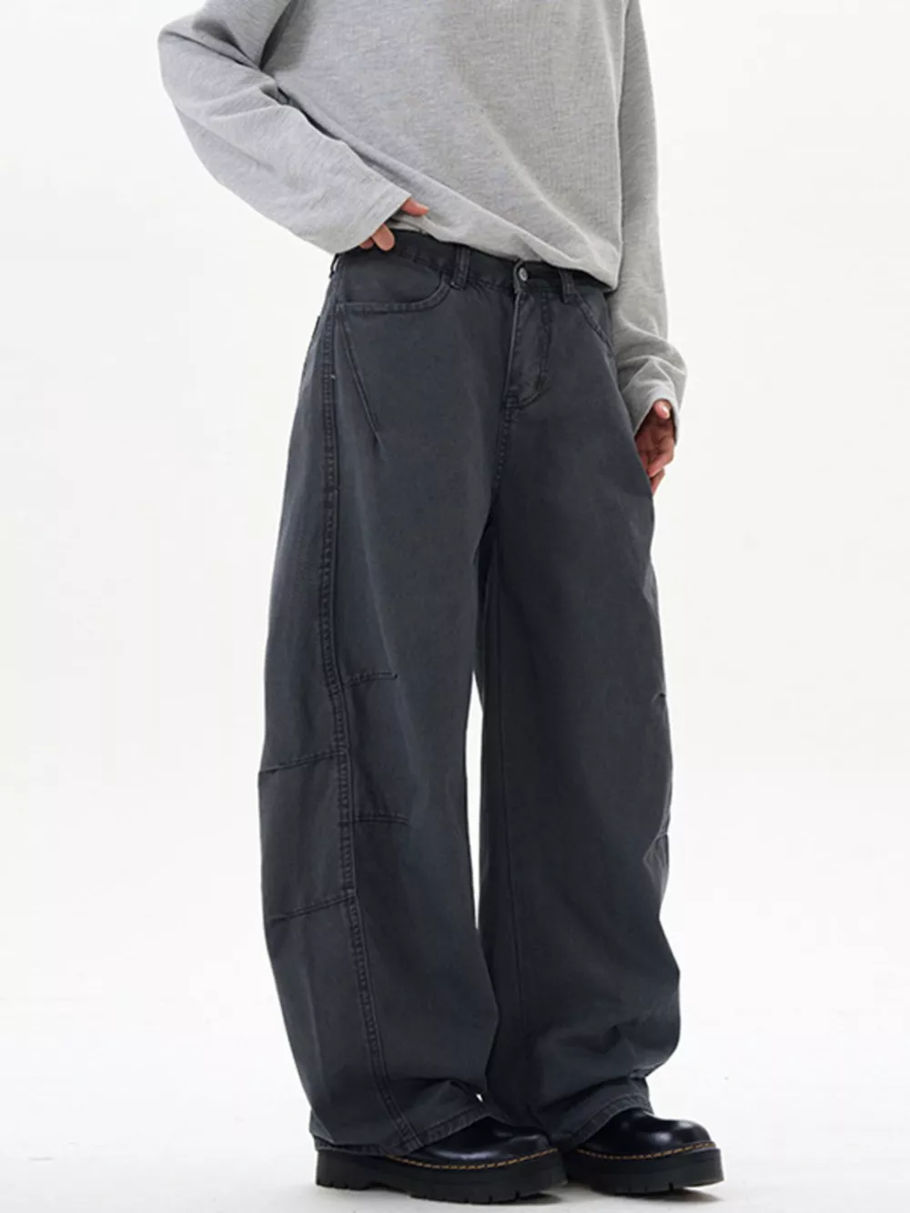 Men's Wide Leg Pocketed Pants, image 9
