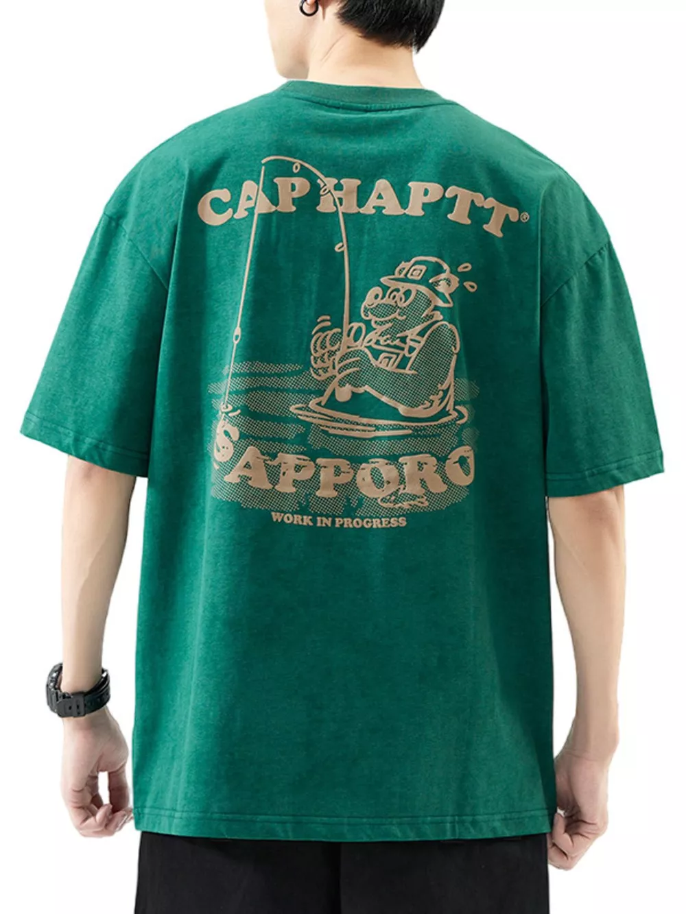 Men's Plus Size Oversized Round Neck Graphic T-Shirt, image 6