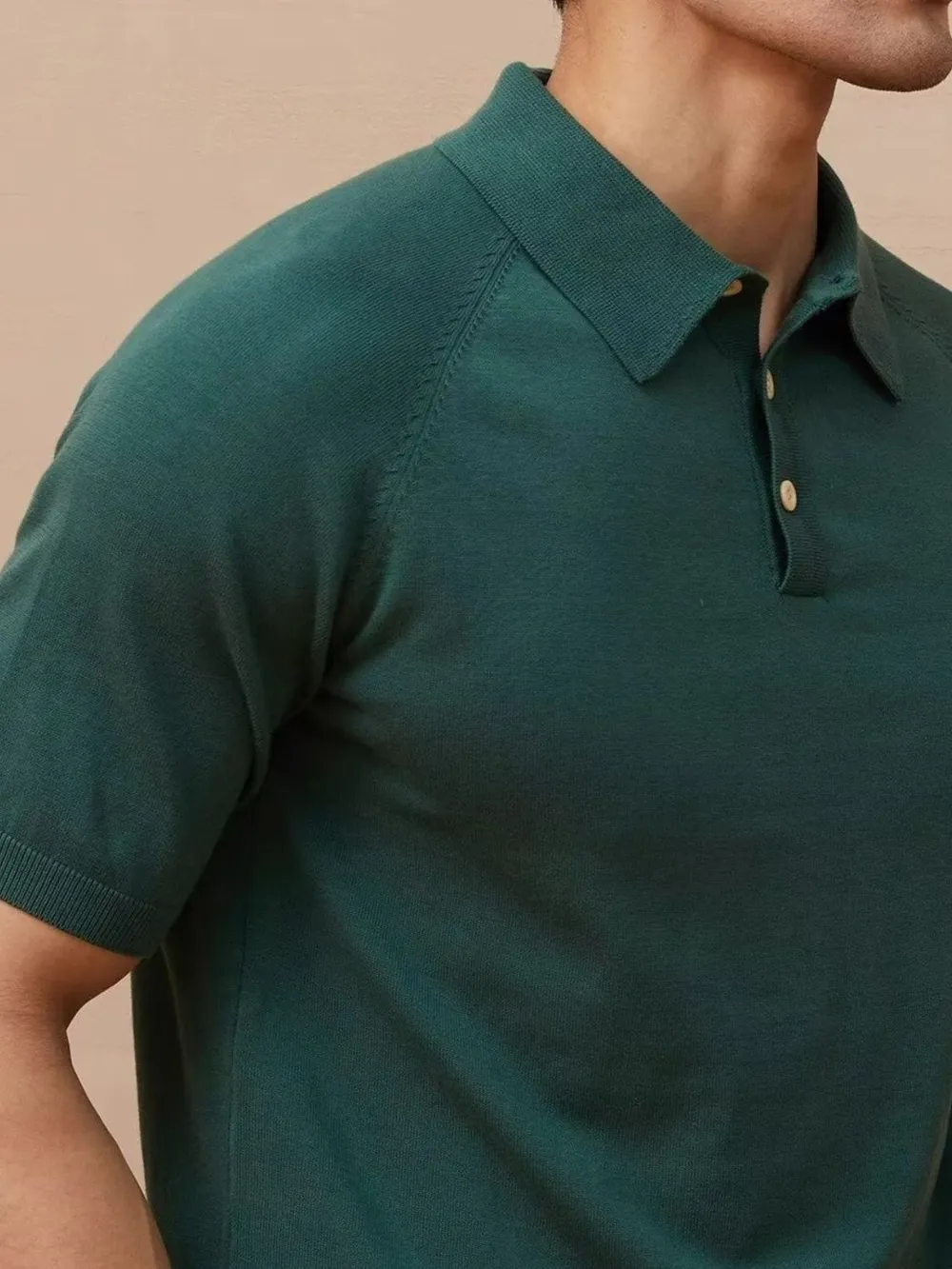 Men's Plus Size Button Detail Short Sleeve Polo, image 3