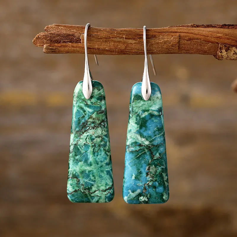 Copper Natural Stone Earrings, image 7