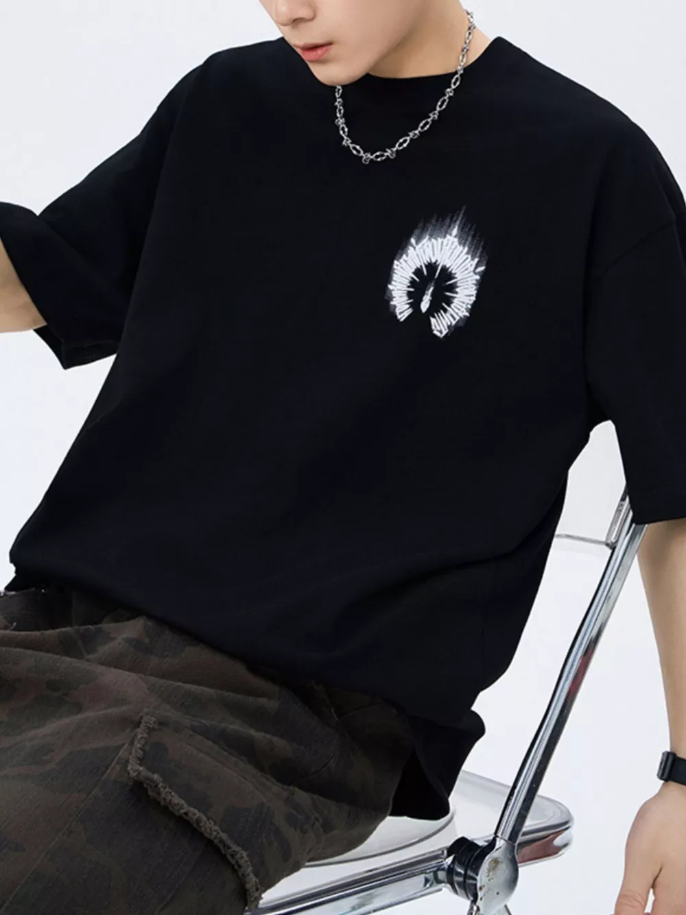 Men's Plus Size Round Neck Short Sleeve T-Shirt