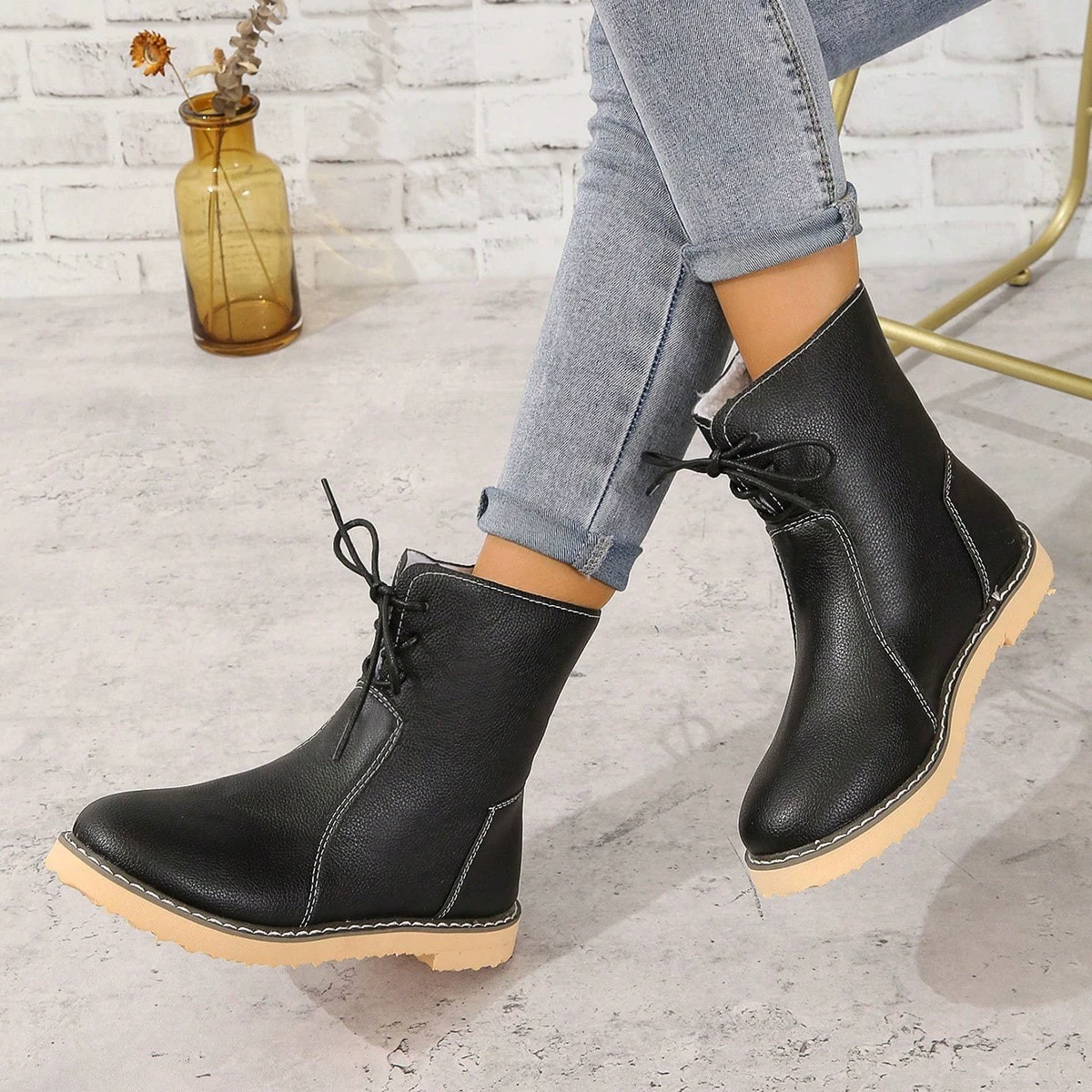 Round Toe Platform Boots, image 7