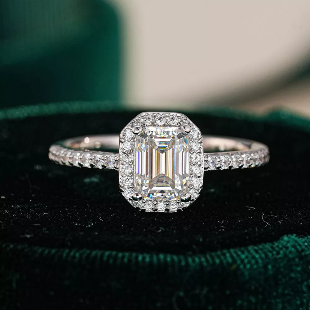 1 Carat Moissanite 925 Sterling Silver Ring, image 8