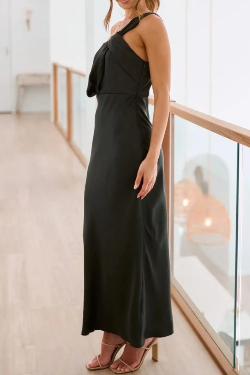 Single Shoulder Sleeveless Maxi Dress, image 8
