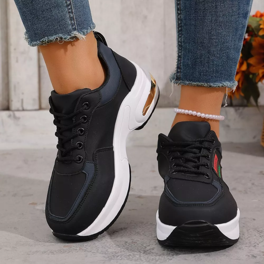 Round Toe Lace Up Sneakers, image 3
