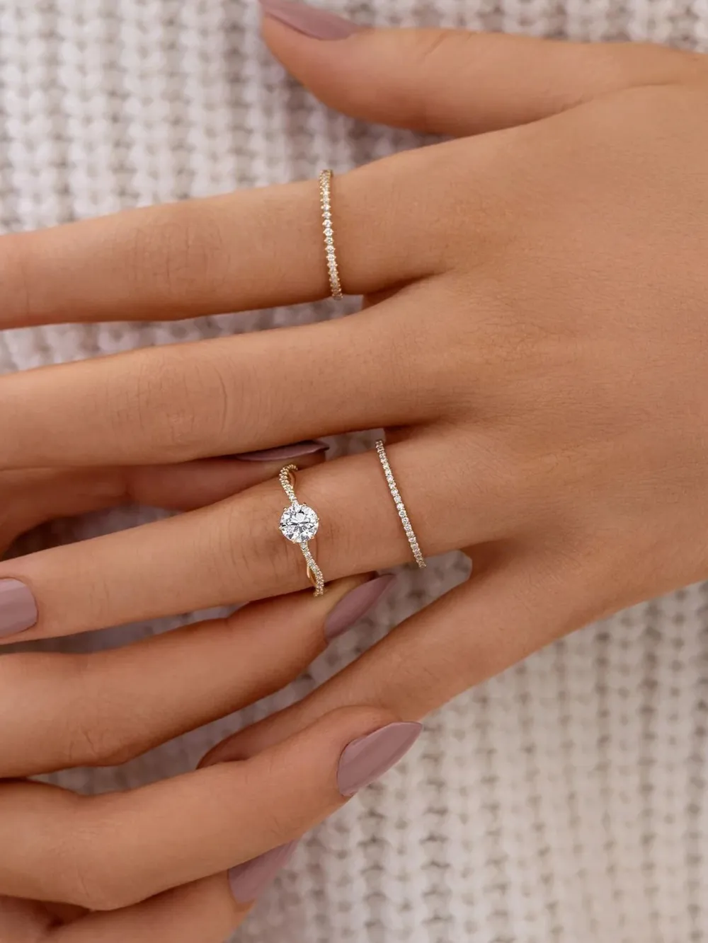 925 Sterling Silver Inlaid Zircon Ring, image 6