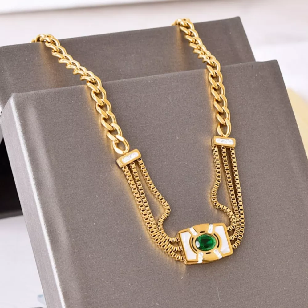 18K Gold-Plated Geometric Necklace, image 6