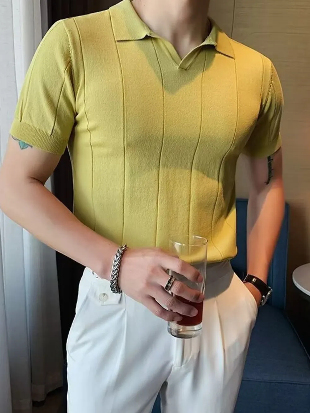 Men's Plus Size Collared Neck Short Sleeve Polo, image 6