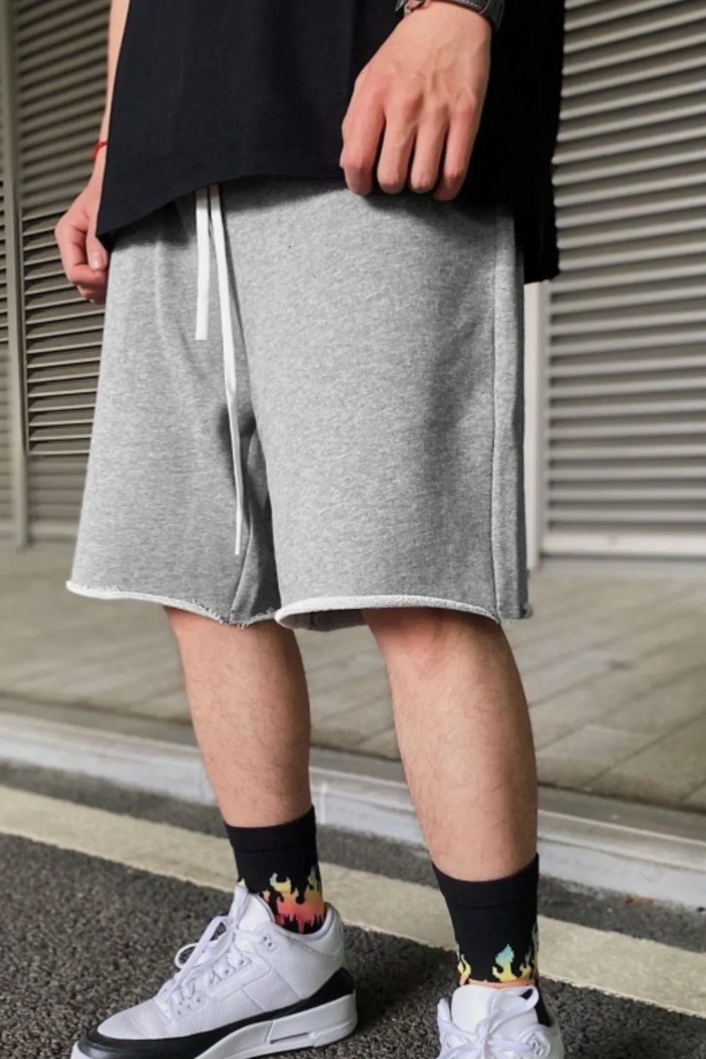 Men's Plus Size Drawstring Shorts, image 2