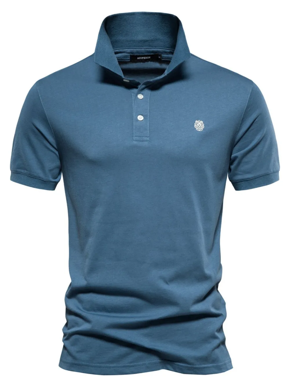 Men's Embroidered Collared Short Sleeve Polo, image 9