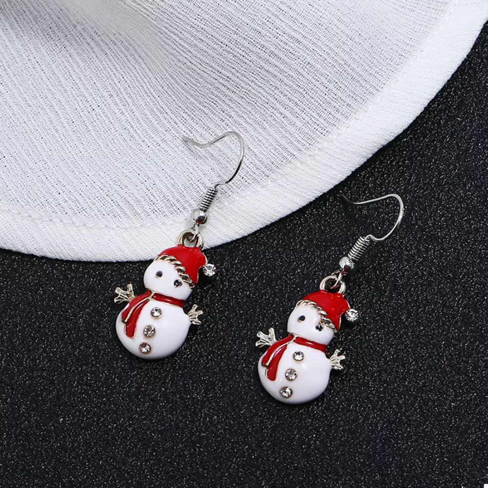 Christmas Snowman Drop Earrings, image 5