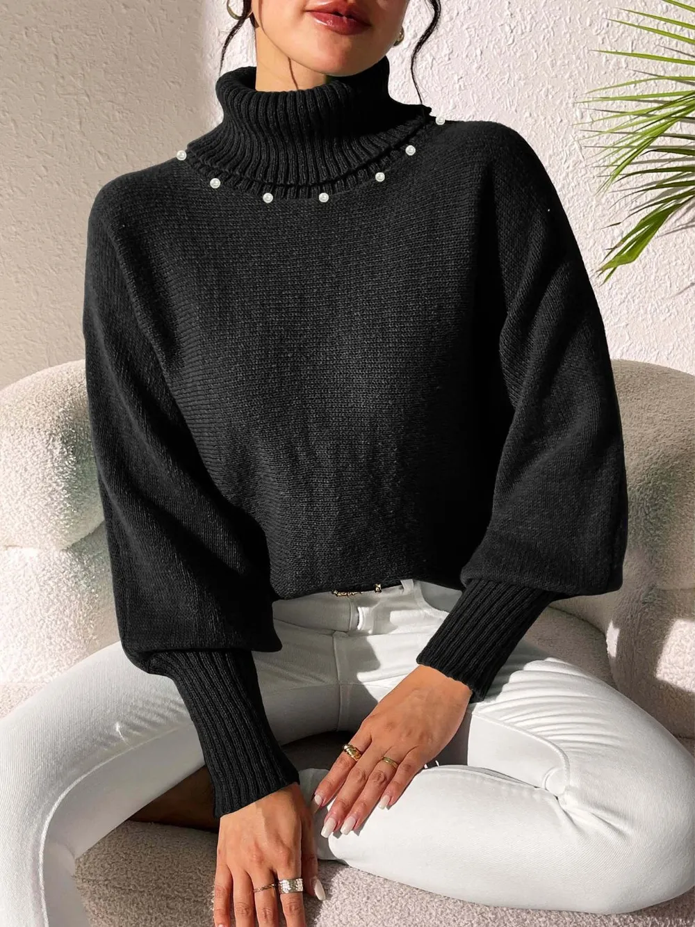 Turtleneck Long Sleeve Sweater, image 10
