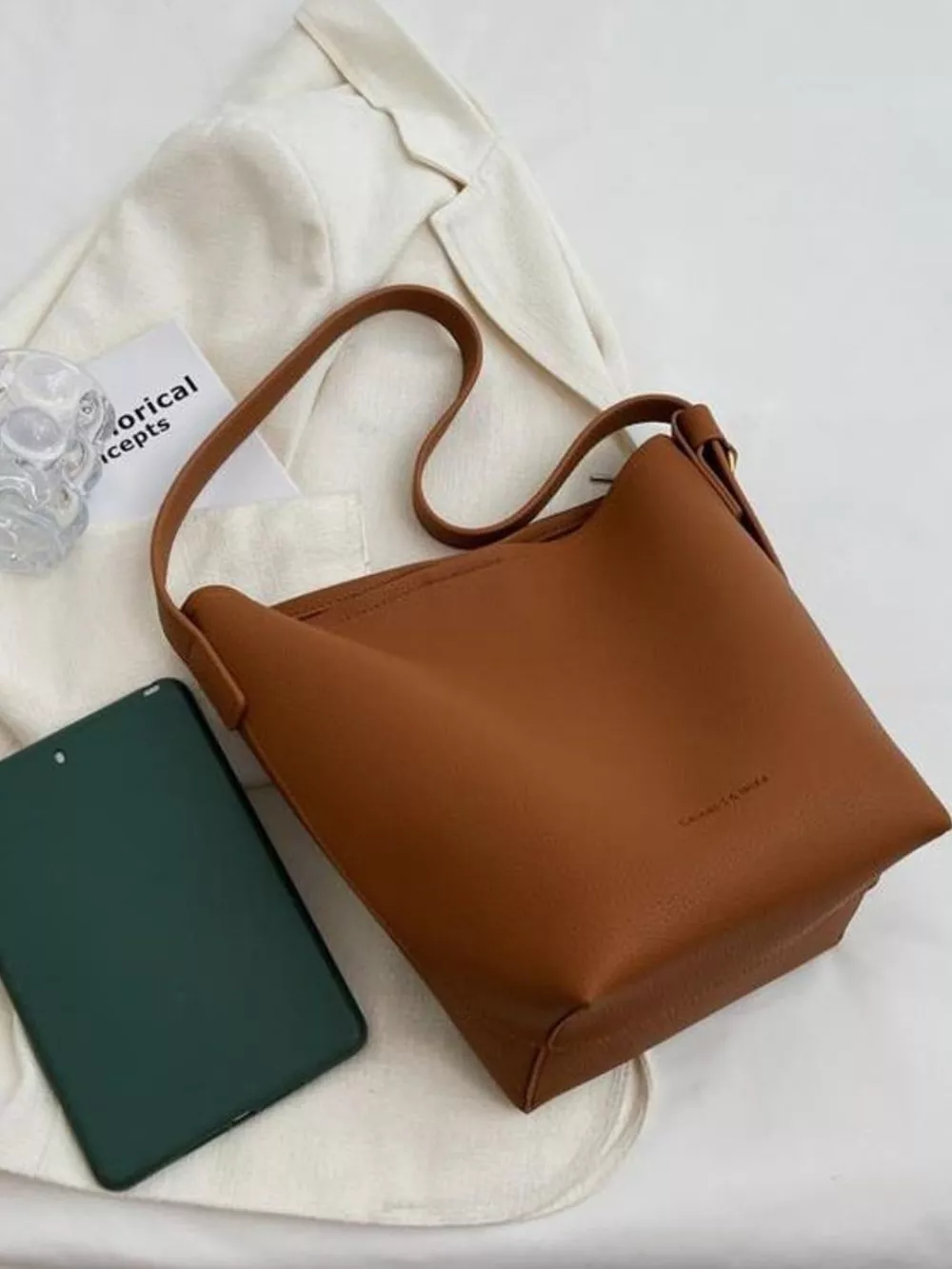 Minimalist PU Leather Shoulder Bag, image 9