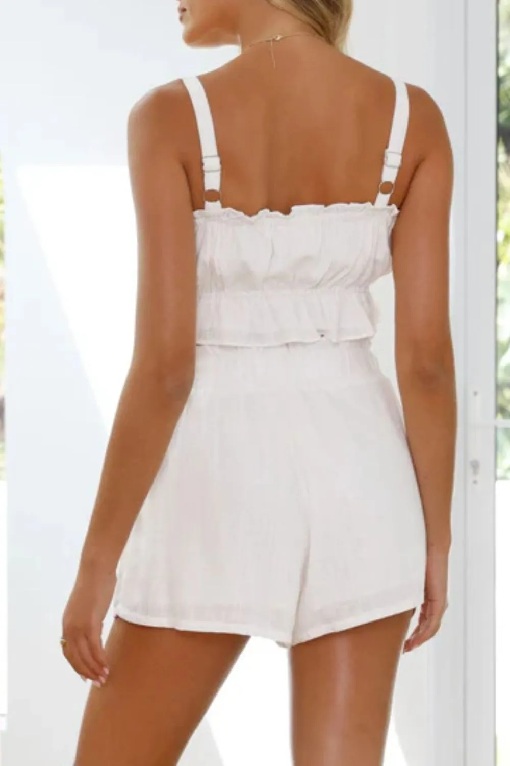 Ruffled Square Neck Cami and Shorts Set, image 27