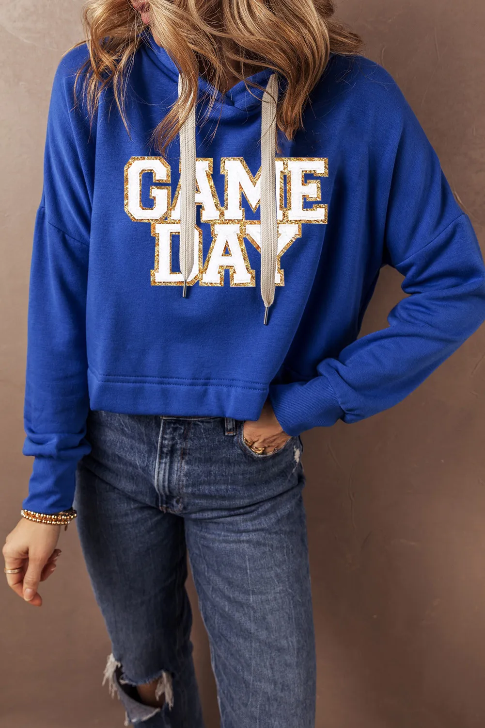 GAME DAY Drawstring Long Sleeve Hoodie, image 5